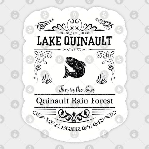 Lake Quinault Washington souvenir travel Sticker by artsytee